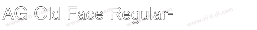 AG Old Face Regular字体转换